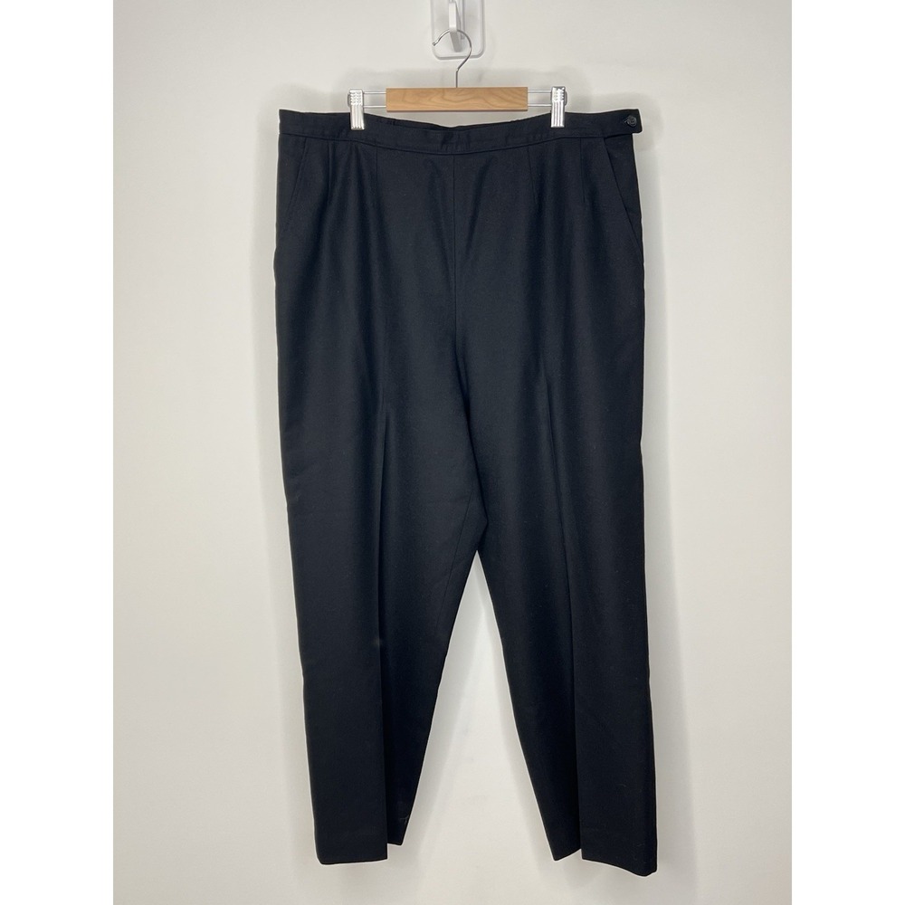 Pendleton Dress Pants Womens 18W‎ Black Straight Leg Wool USA Classic Vintage